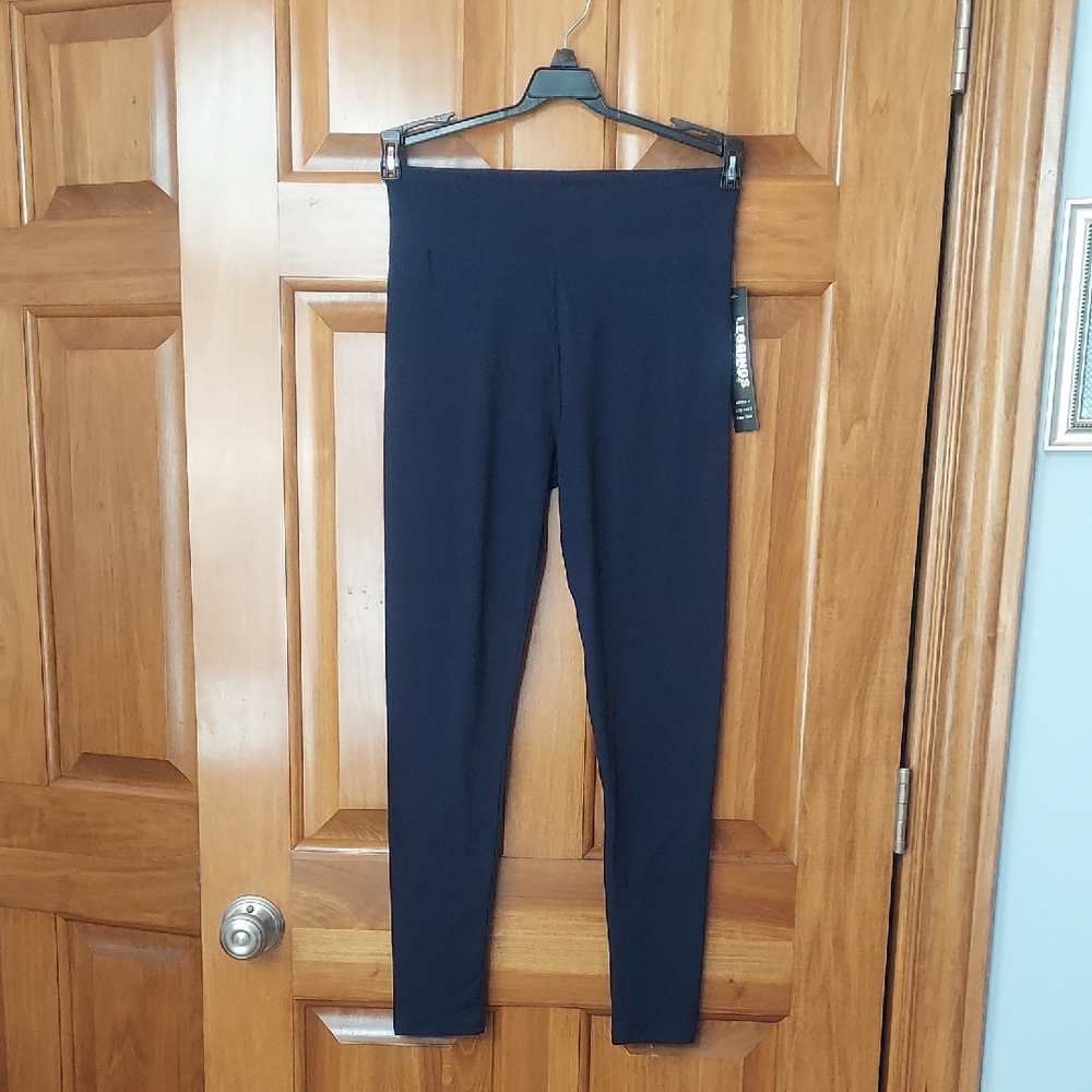 *🆕 Leggings Depot Navy Buttery Soft Fabric 3" Yoga Waistband, Size Small, NEW